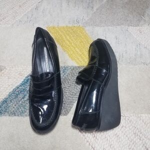 Donald J Pliner Penny Loafer Wedge Heel Shoe